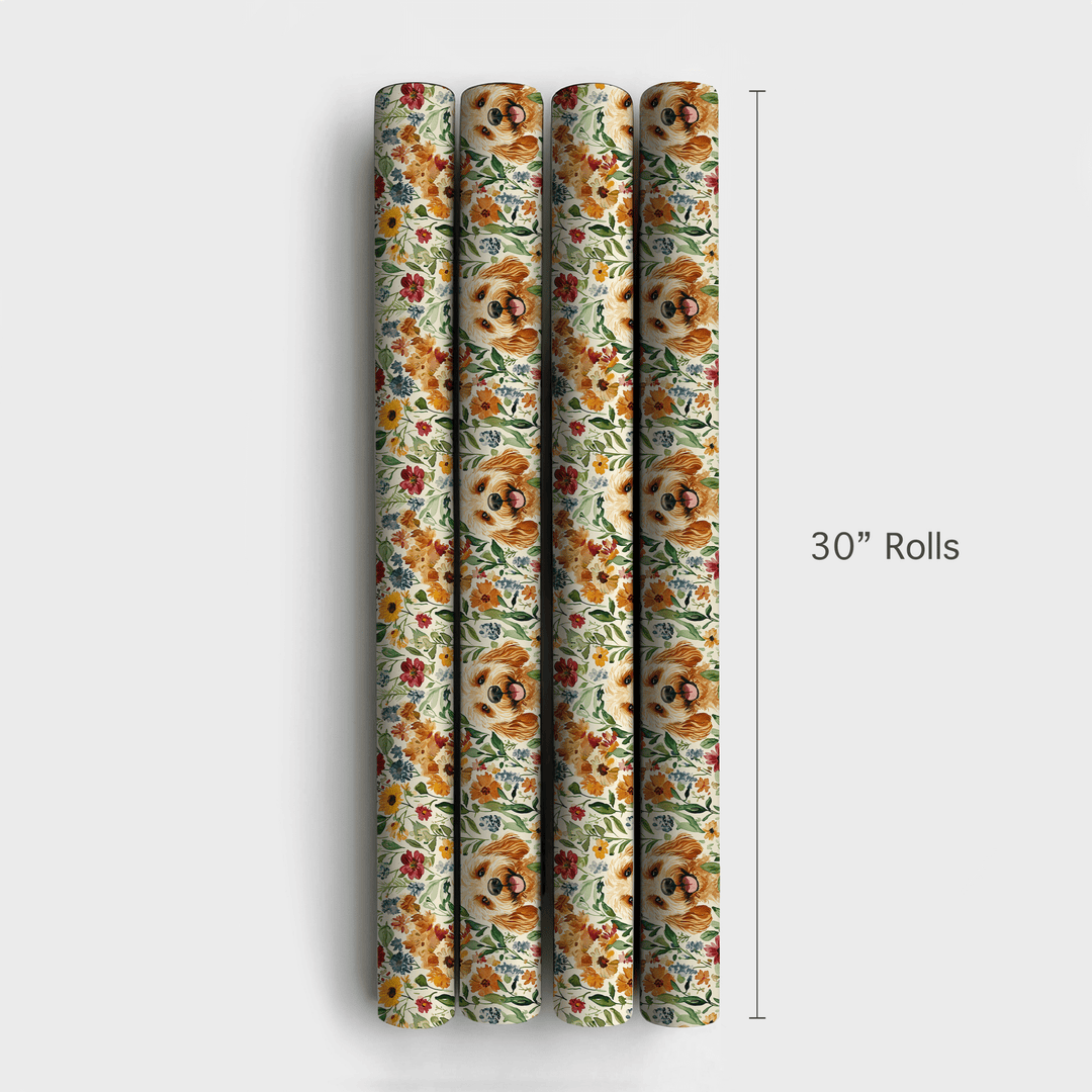 Garden with the Goldendoodle - Wrapping Paper - Aspen & Arlo