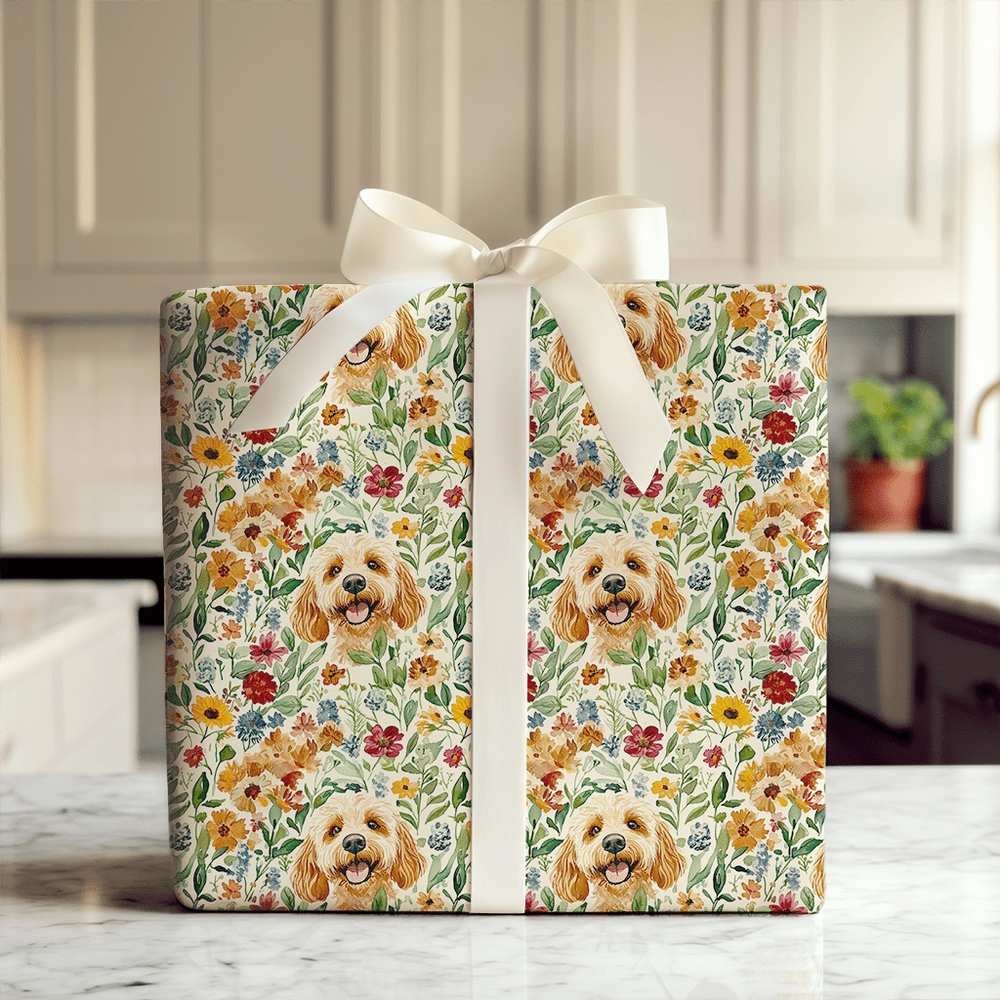 Garden with the Goldendoodle - Wrapping Paper - Aspen & Arlo