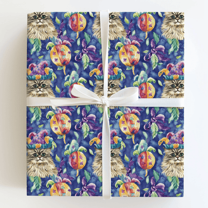 Mardi Gras Persian Longhair - Wrapping Paper - Aspen & Arlo