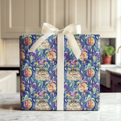 Mardi Gras Persian Longhair - Wrapping Paper - Aspen & Arlo