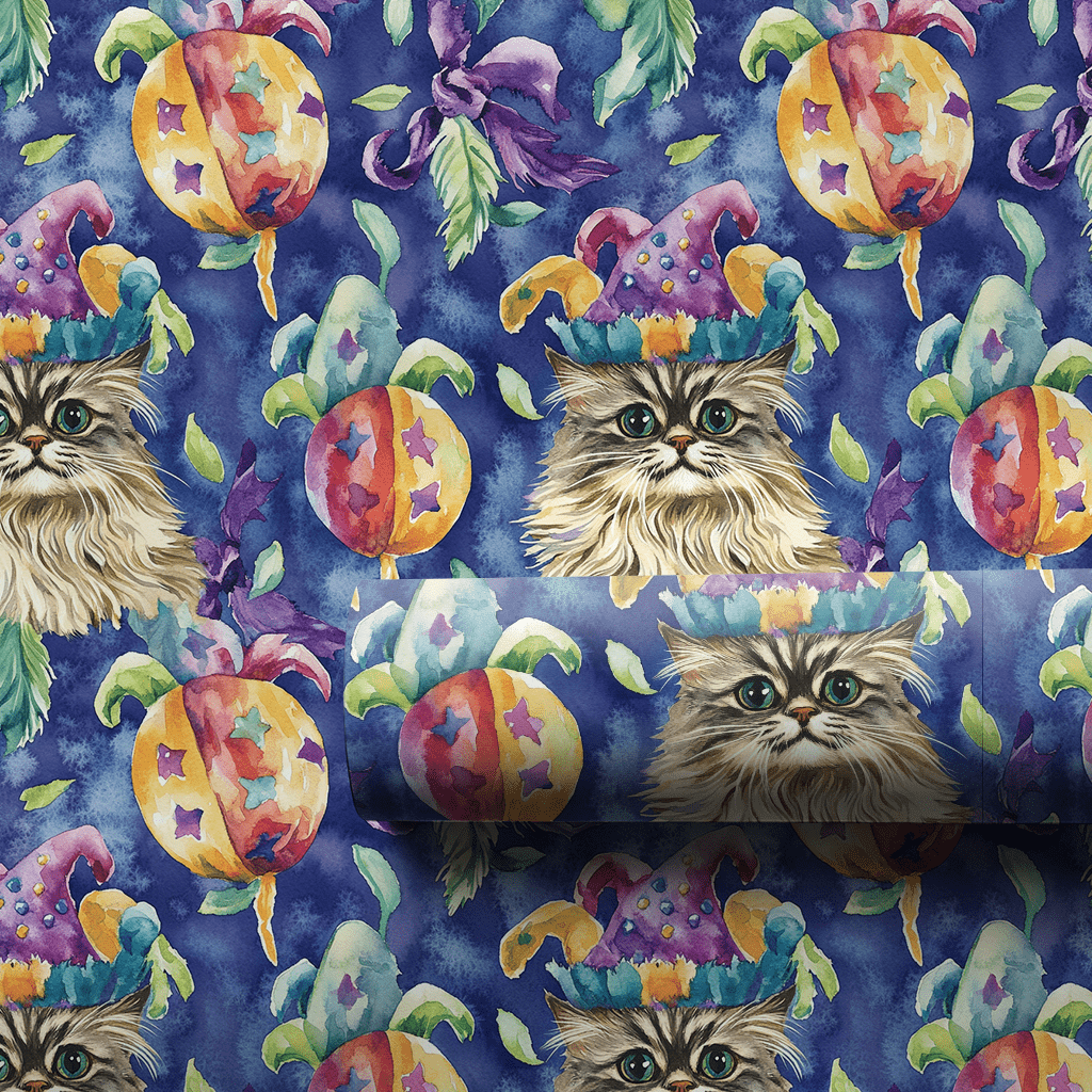 Mardi Gras Persian Longhair - Wrapping Paper - Aspen & Arlo