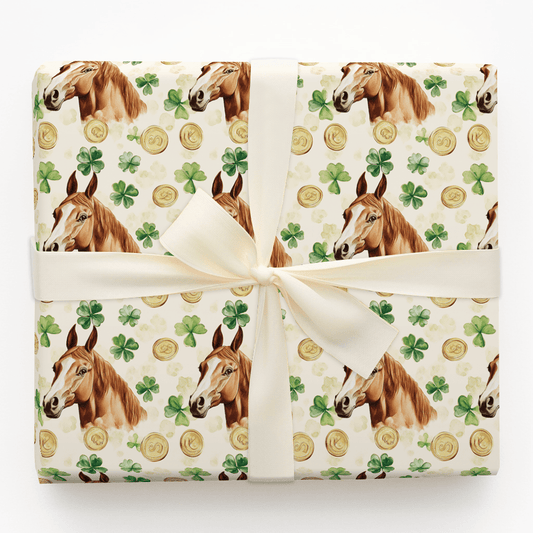 Golden with the Thoroughbred - Wrapping Paper - Aspen & Arlo