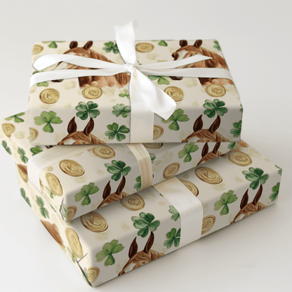 Golden with the Thoroughbred - Wrapping Paper - Aspen & Arlo