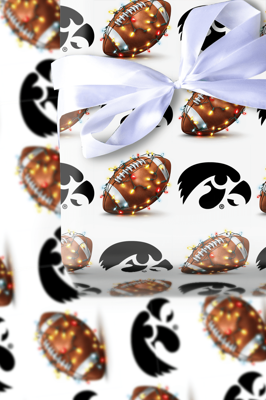 Iowa End Zone Lights - Wrapping Paper - Aspen & Arlo
