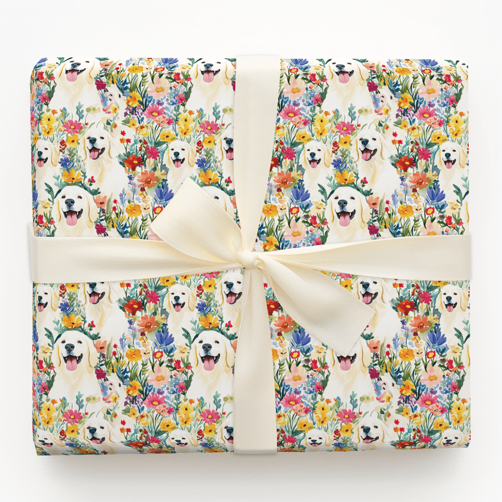 Garden with the White Lab - Wrapping Paper - Aspen & Arlo