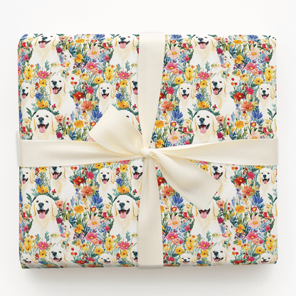 Garden with the White Lab - Wrapping Paper - Aspen & Arlo