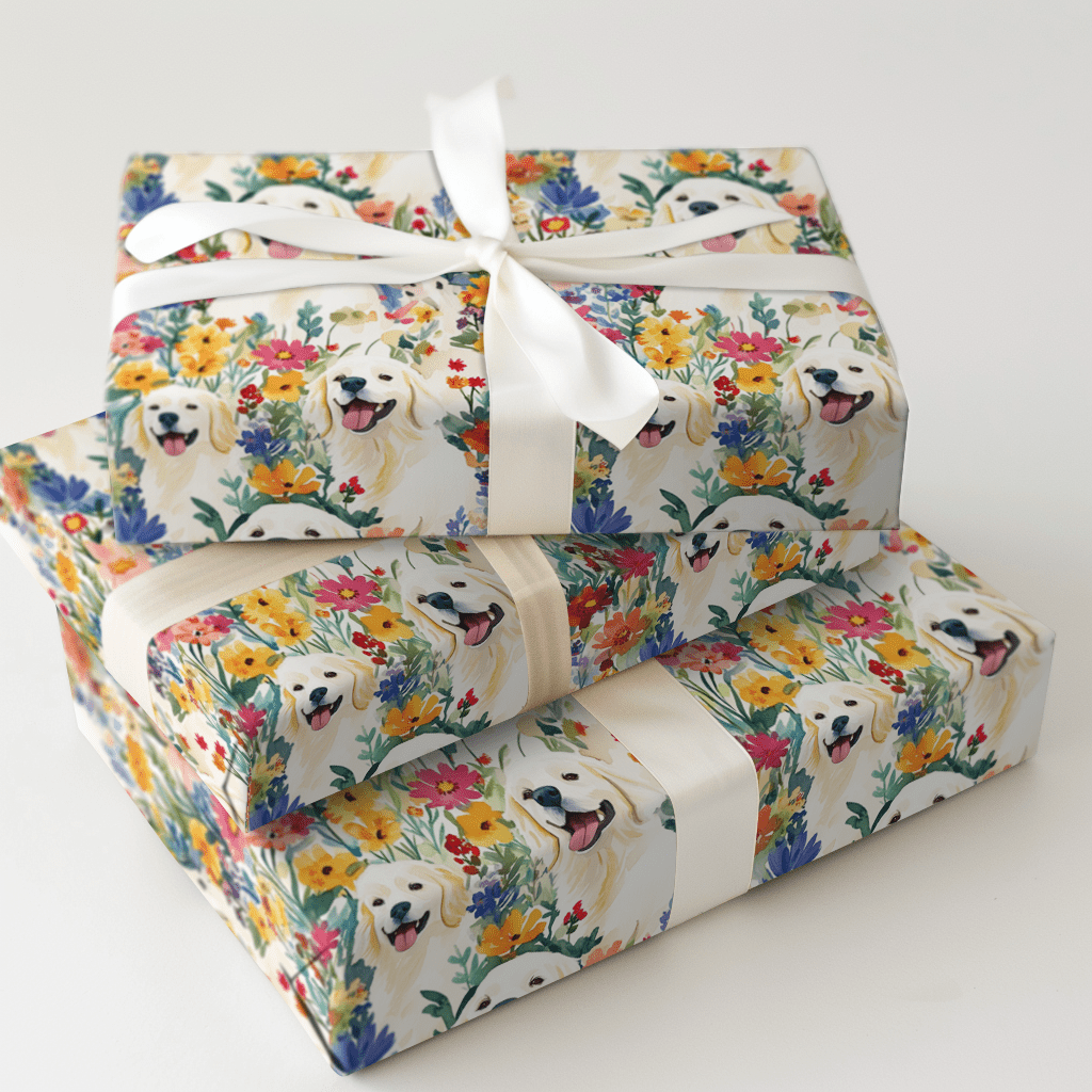 Garden with the White Lab - Wrapping Paper - Aspen & Arlo