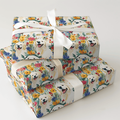 Garden with the White Lab - Wrapping Paper - Aspen & Arlo