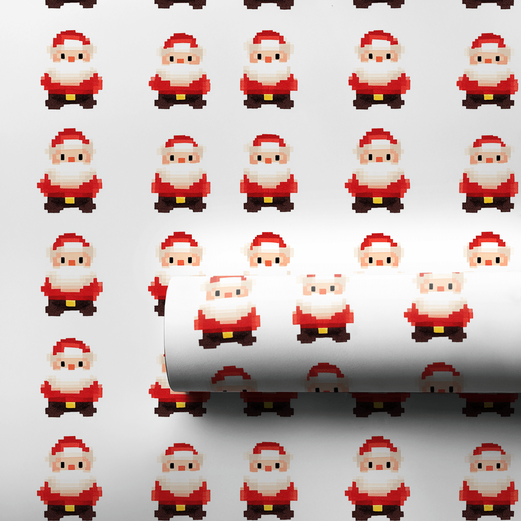 8Bite Santa - Wrapping Paper - Aspen & Arlo