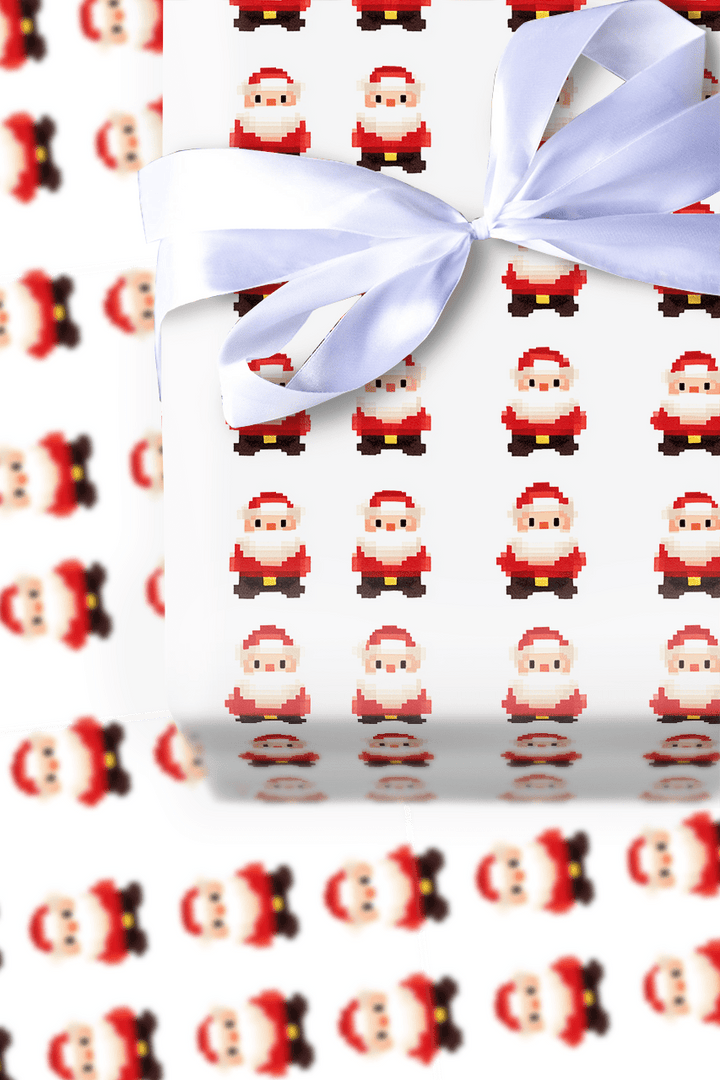 8Bite Santa - Wrapping Paper - Aspen & Arlo