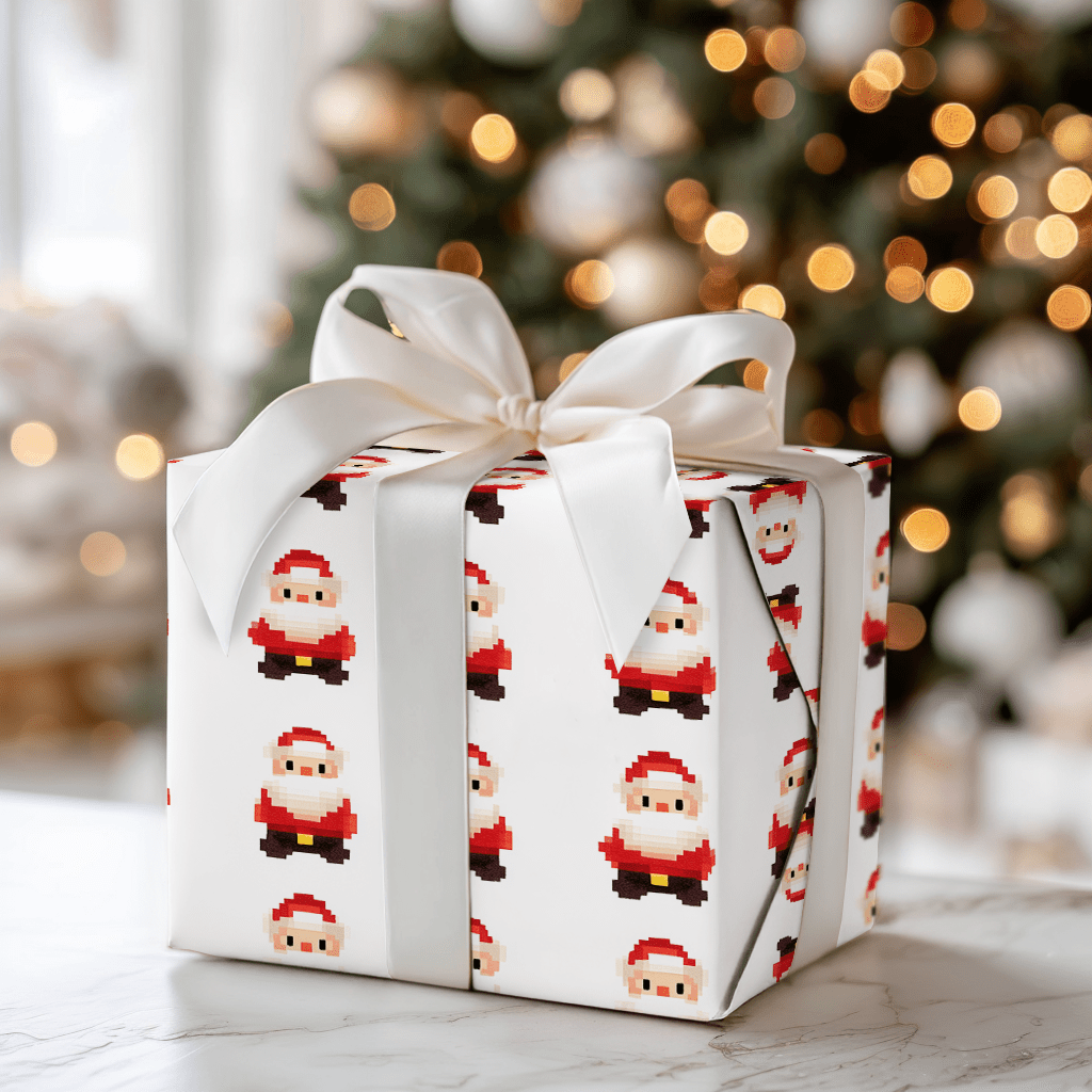 8Bite Santa - Wrapping Paper - Aspen & Arlo