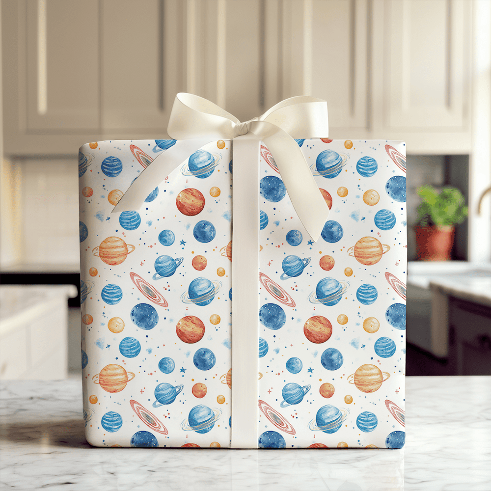 Starry Orbit - Wrapping Paper - Aspen & Arlo