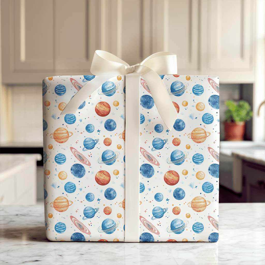 Starry Orbit - Wrapping Paper - Aspen & Arlo
