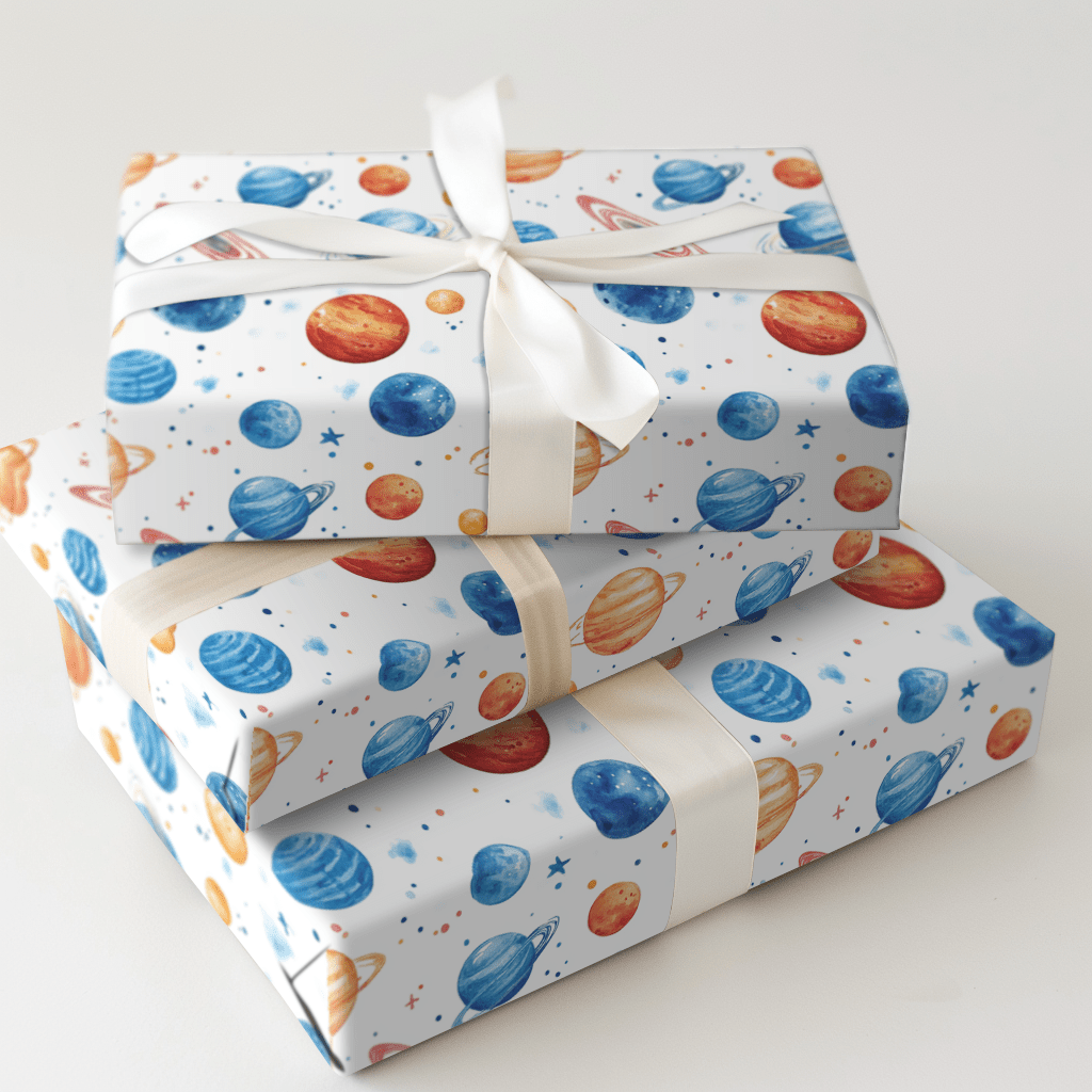 Starry Orbit - Wrapping Paper - Aspen & Arlo