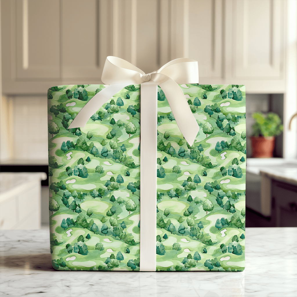 Fairway Golden Glow - Wrapping Paper - Aspen & Arlo