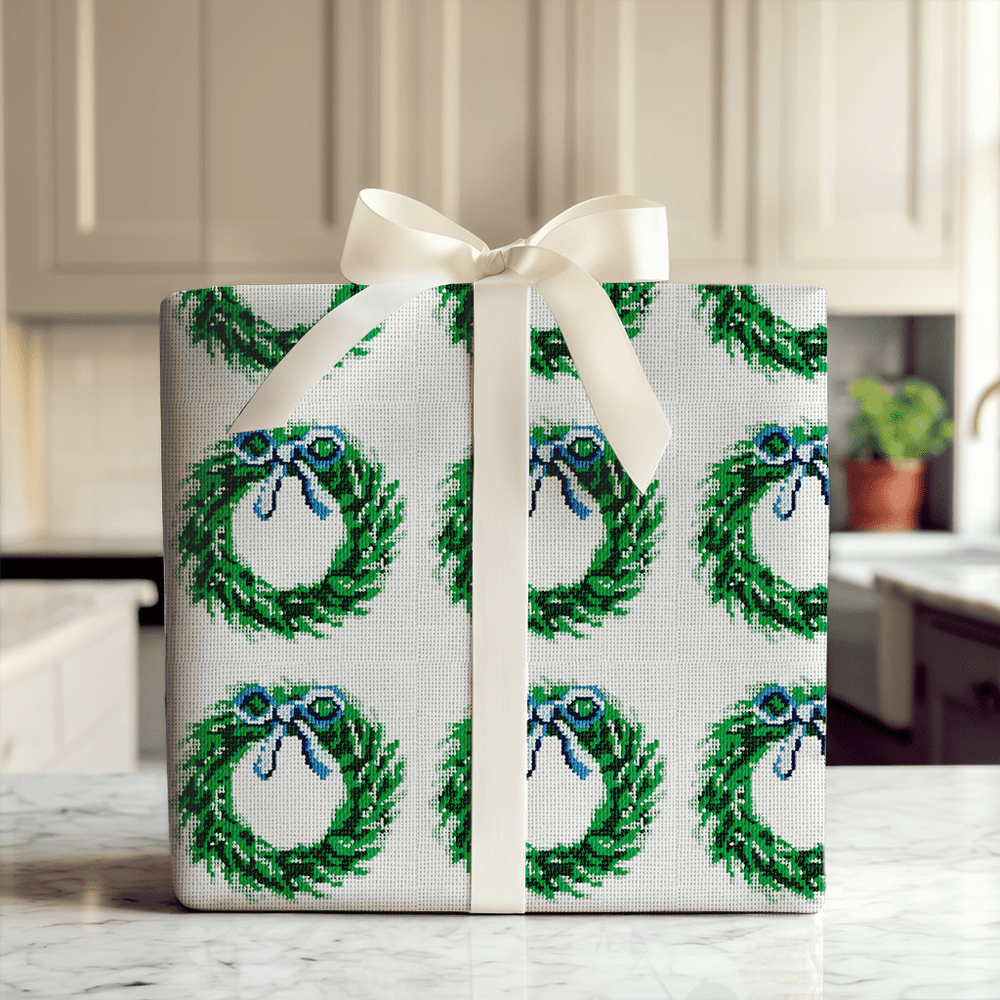 Wreath the Needle - Wrapping Paper - Aspen & Arlo