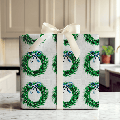 Wreath the Needle - Wrapping Paper - Aspen & Arlo