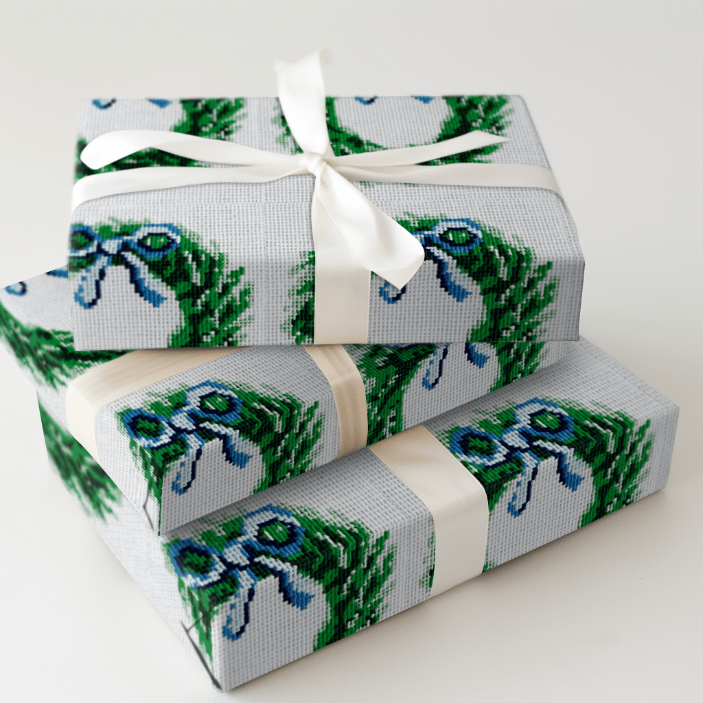Wreath the Needle - Wrapping Paper - Aspen & Arlo