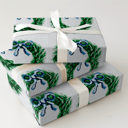 Wreath the Needle - Wrapping Paper - Aspen & Arlo