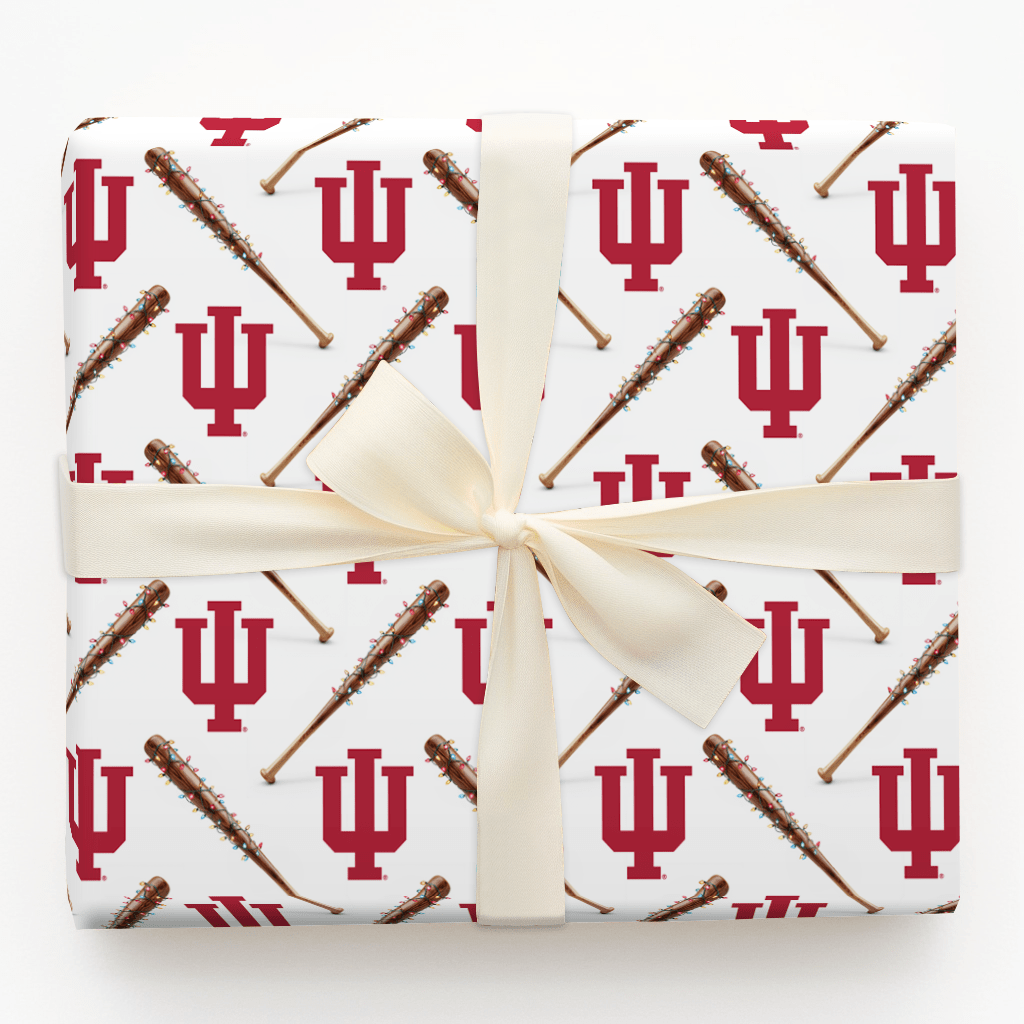 Indiana Holiday Sluggers - Wrapping Paper - Aspen & Arlo