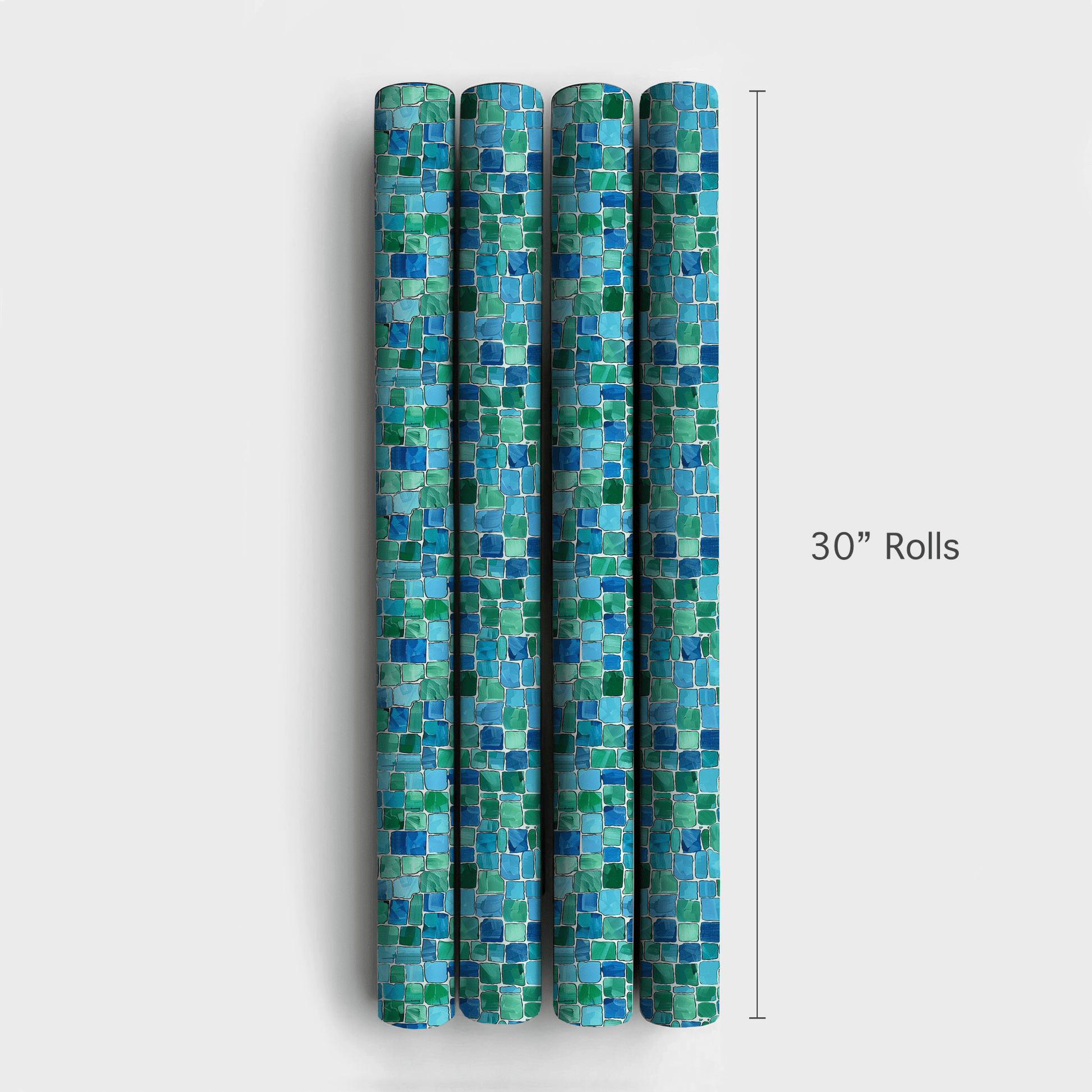 Aqua Mosaic - Wrapping Paper - Aspen & Arlo