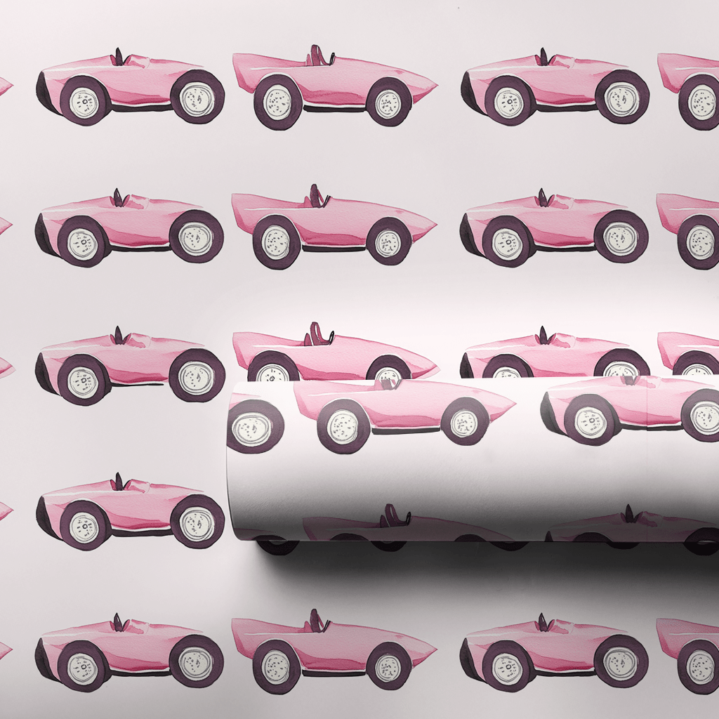 Wheels of Pink - Wrapping Paper - Aspen & Arlo