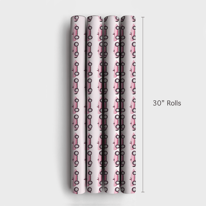 Wheels of Pink - Wrapping Paper - Aspen & Arlo