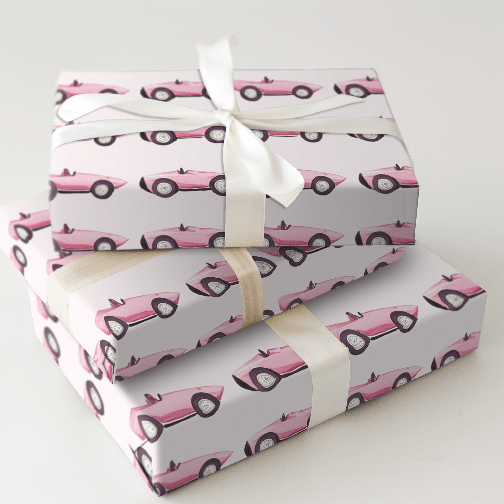 Wheels of Pink - Wrapping Paper - Aspen & Arlo