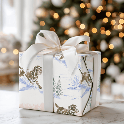 Running Chocolate Lab Puppy - Wrapping Paper - Aspen & Arlo