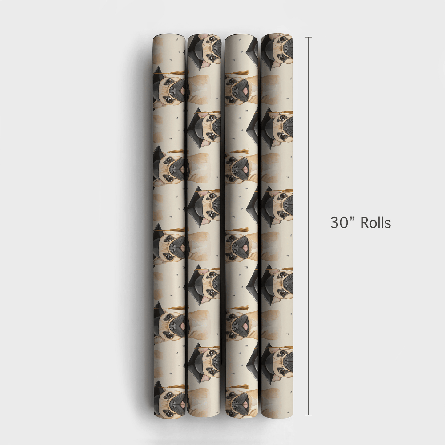 Tan Frenchie Graduate - Wrapping Paper - Aspen & Arlo