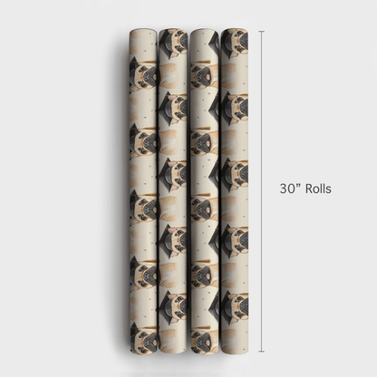 Tan Frenchie Graduate - Wrapping Paper - Aspen & Arlo