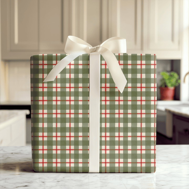 Forest Green Plaid - Wrapping Paper - Aspen & Arlo