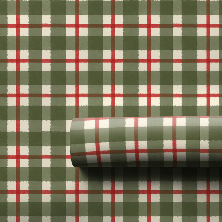 Forest Green Plaid - Wrapping Paper - Aspen & Arlo