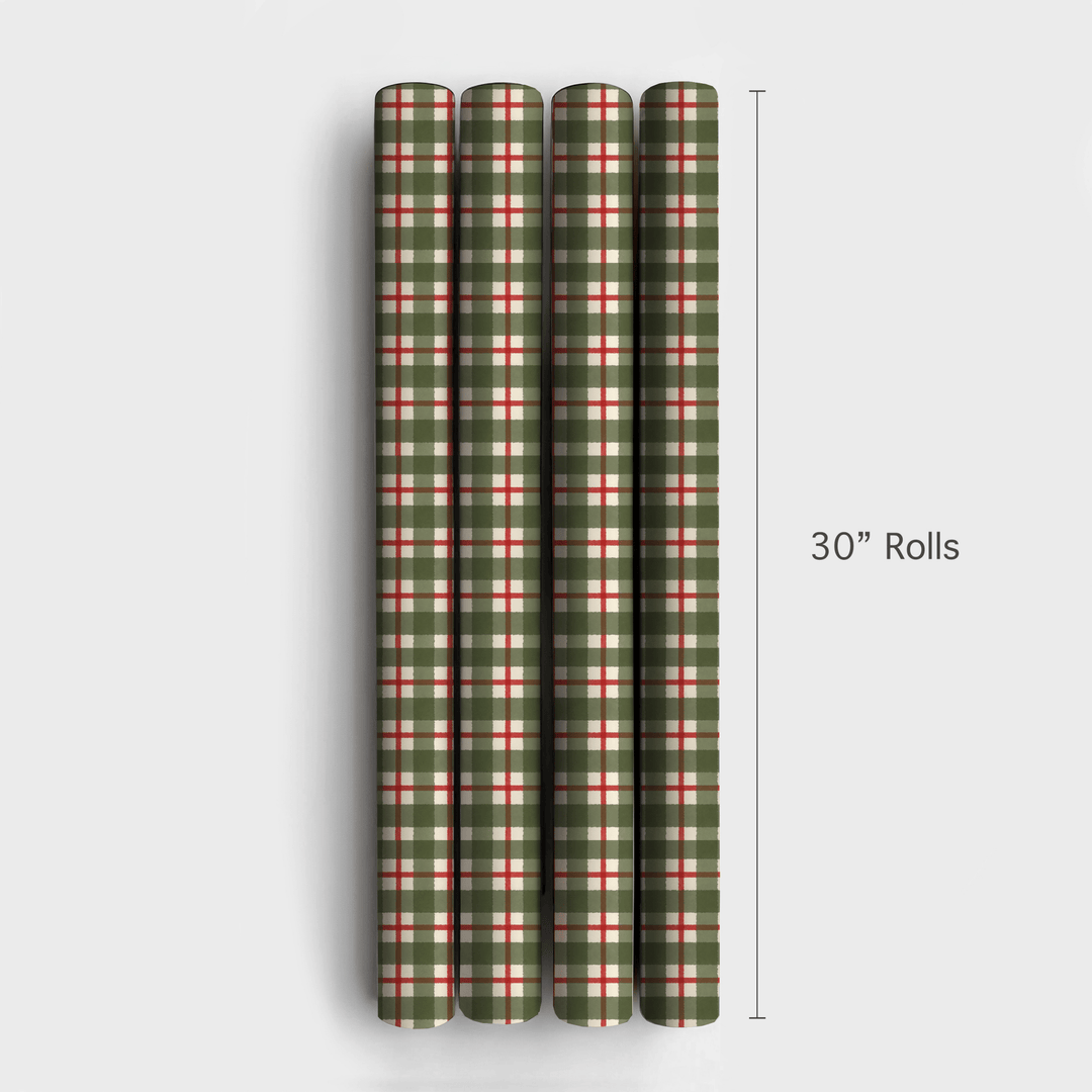Forest Green Plaid - Wrapping Paper - Aspen & Arlo