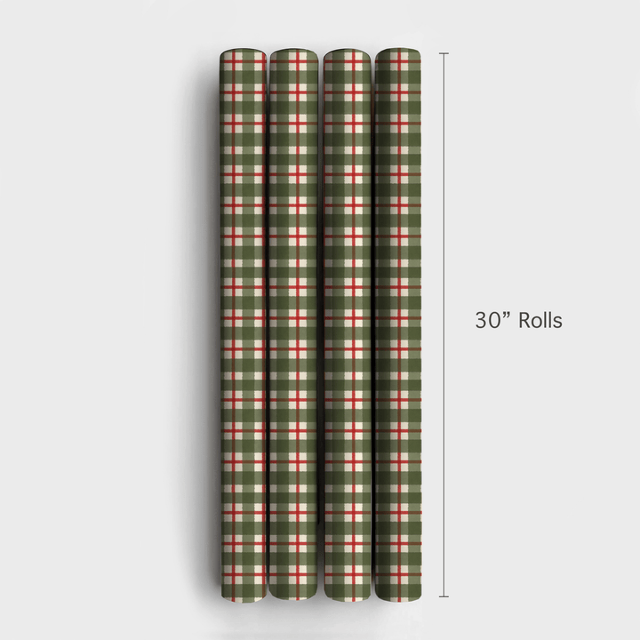 Forest Green Plaid - Wrapping Paper - Aspen & Arlo