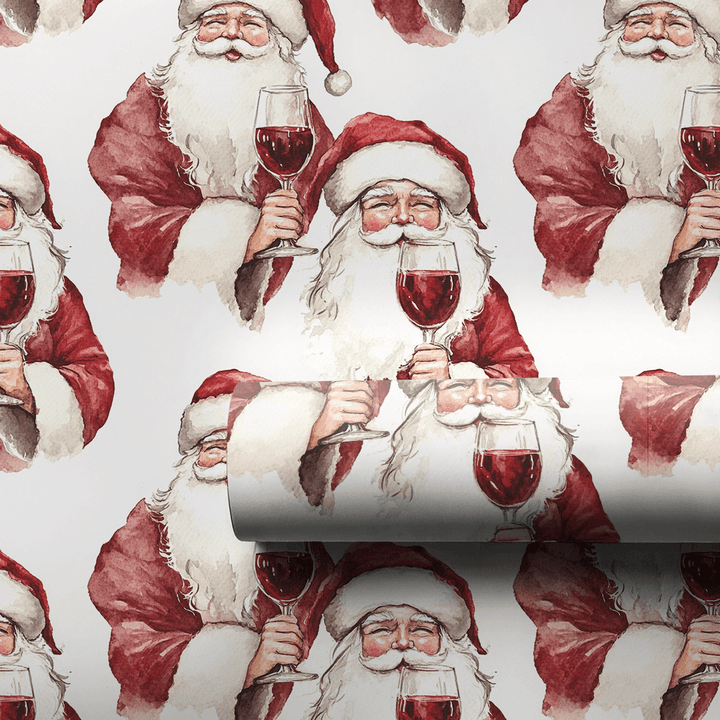 Red Flight Santa - Wrapping Paper - Aspen & Arlo