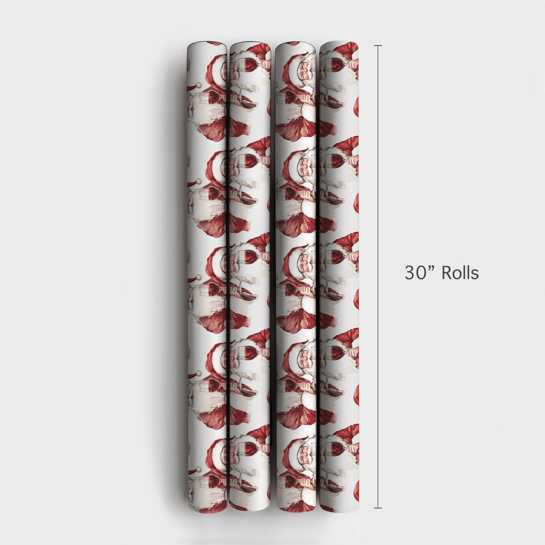 Red Flight Santa - Wrapping Paper - Aspen & Arlo