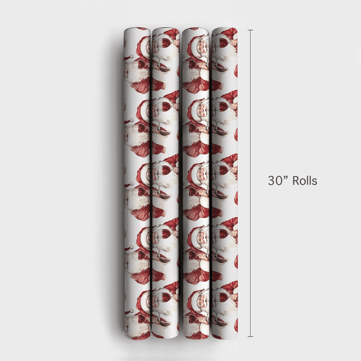 Red Flight Santa - Wrapping Paper - Aspen & Arlo