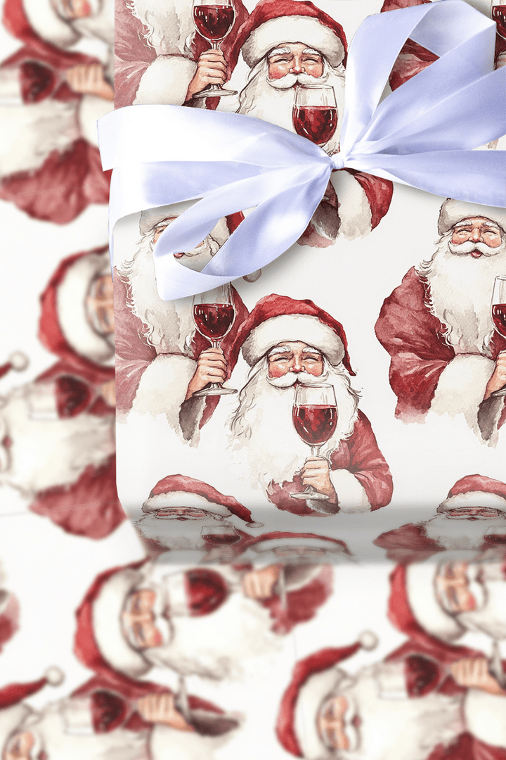 Red Flight Santa - Wrapping Paper - Aspen & Arlo