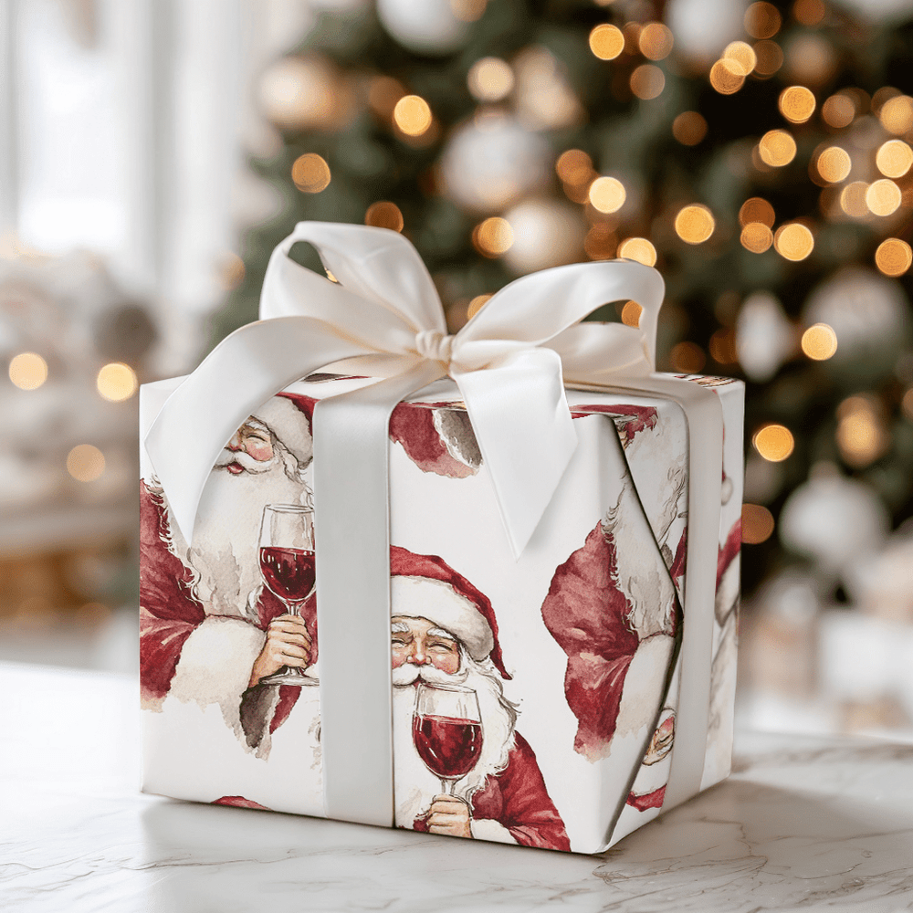 Red Flight Santa - Wrapping Paper - Aspen & Arlo