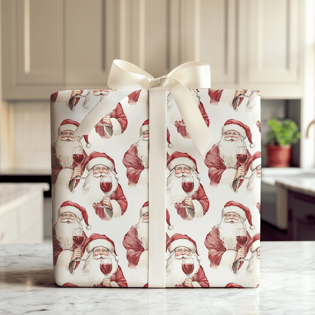 Red Flight Santa - Wrapping Paper - Aspen & Arlo