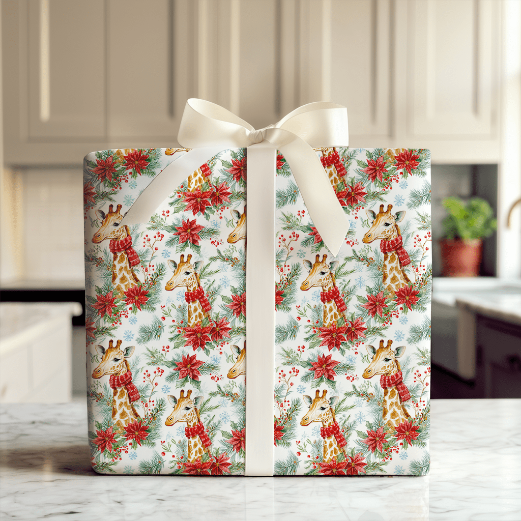 Giraffe Tidings - Wrapping Paper - Aspen & Arlo