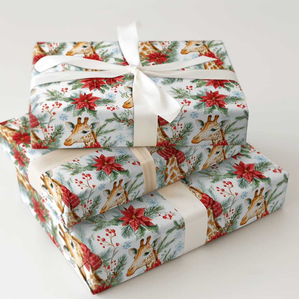Giraffe Tidings - Wrapping Paper - Aspen & Arlo