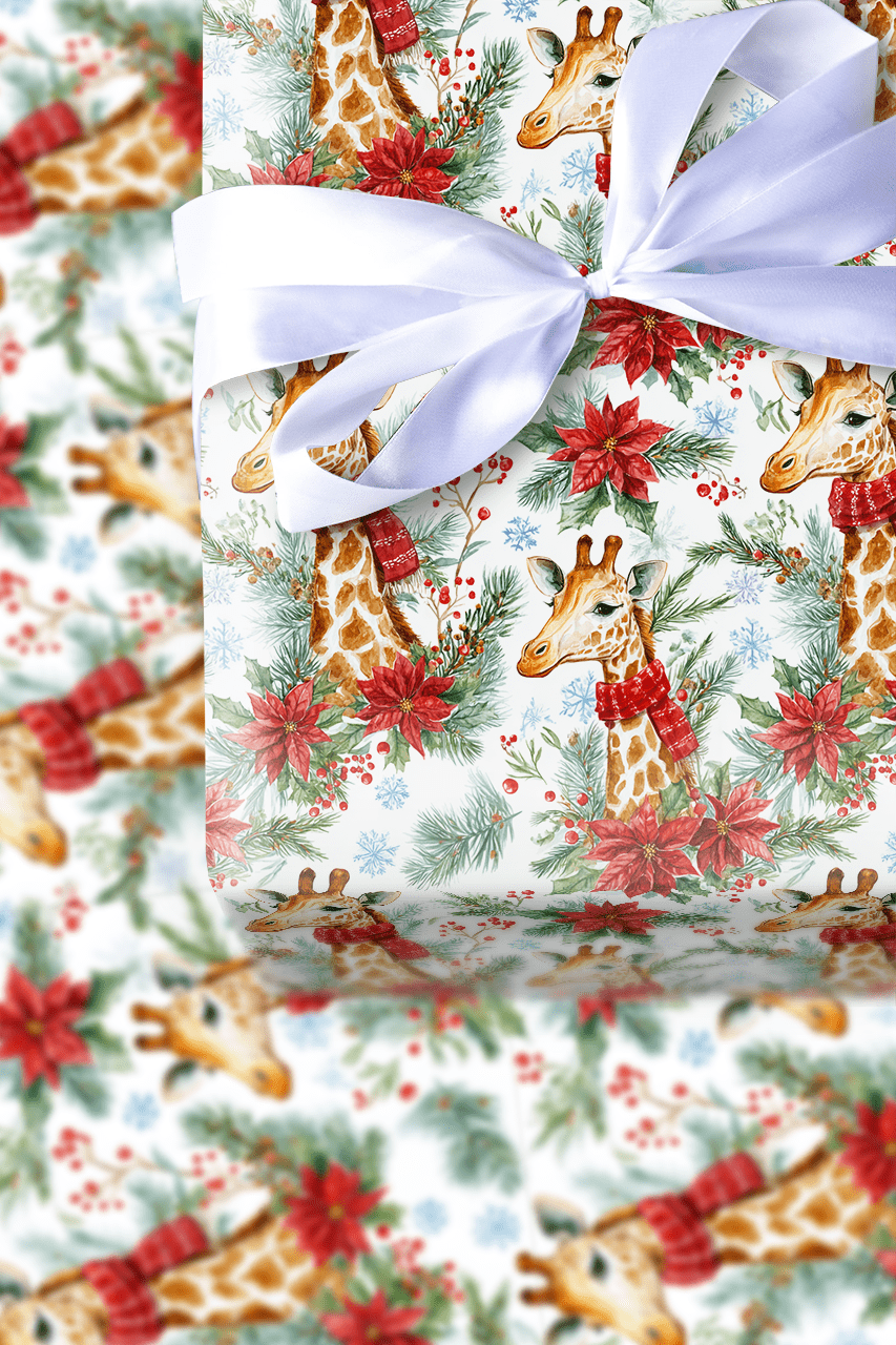 Giraffe Tidings - Wrapping Paper - Aspen & Arlo