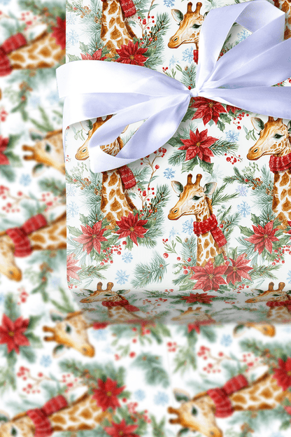 Giraffe Tidings - Wrapping Paper - Aspen & Arlo