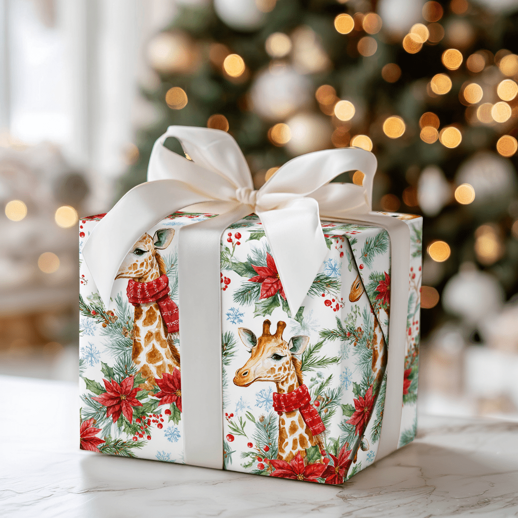 Giraffe Tidings - Wrapping Paper - Aspen & Arlo