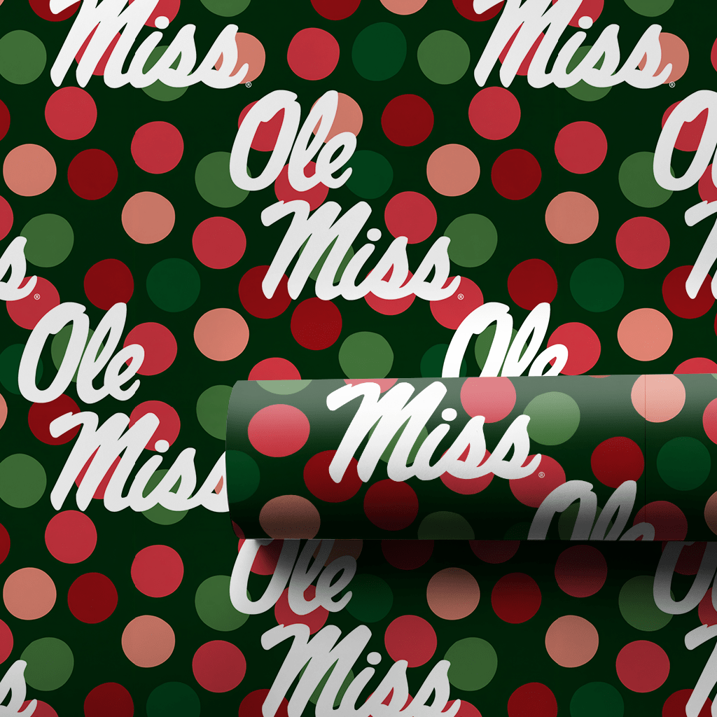 Ole Miss Christmas Dots - Wrapping Paper - Aspen & Arlo