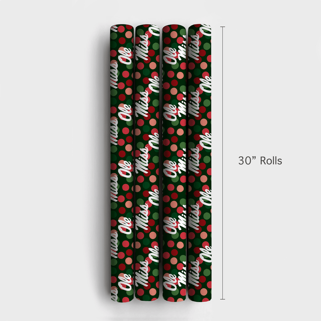 Ole Miss Christmas Dots - Wrapping Paper - Aspen & Arlo