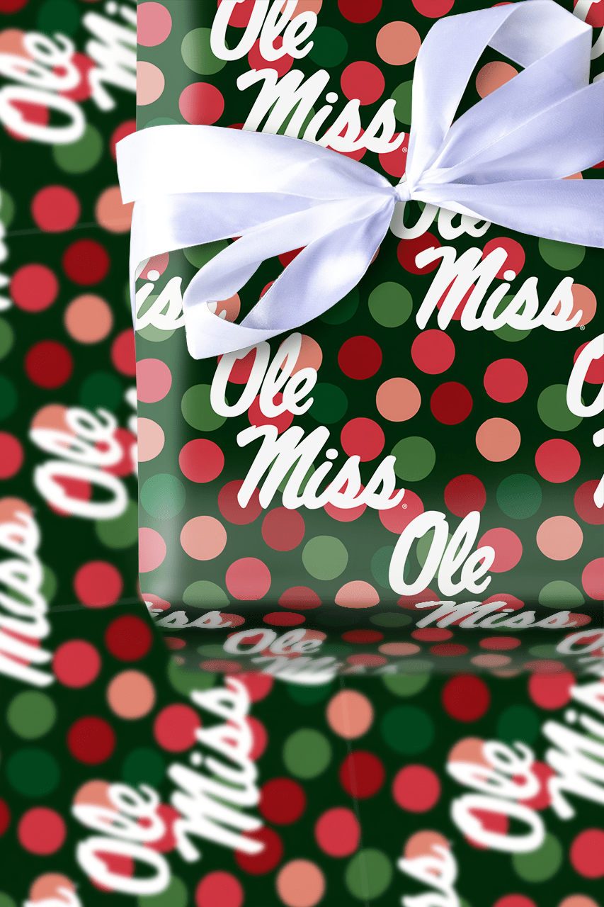 Ole Miss Christmas Dots - Wrapping Paper - Aspen & Arlo