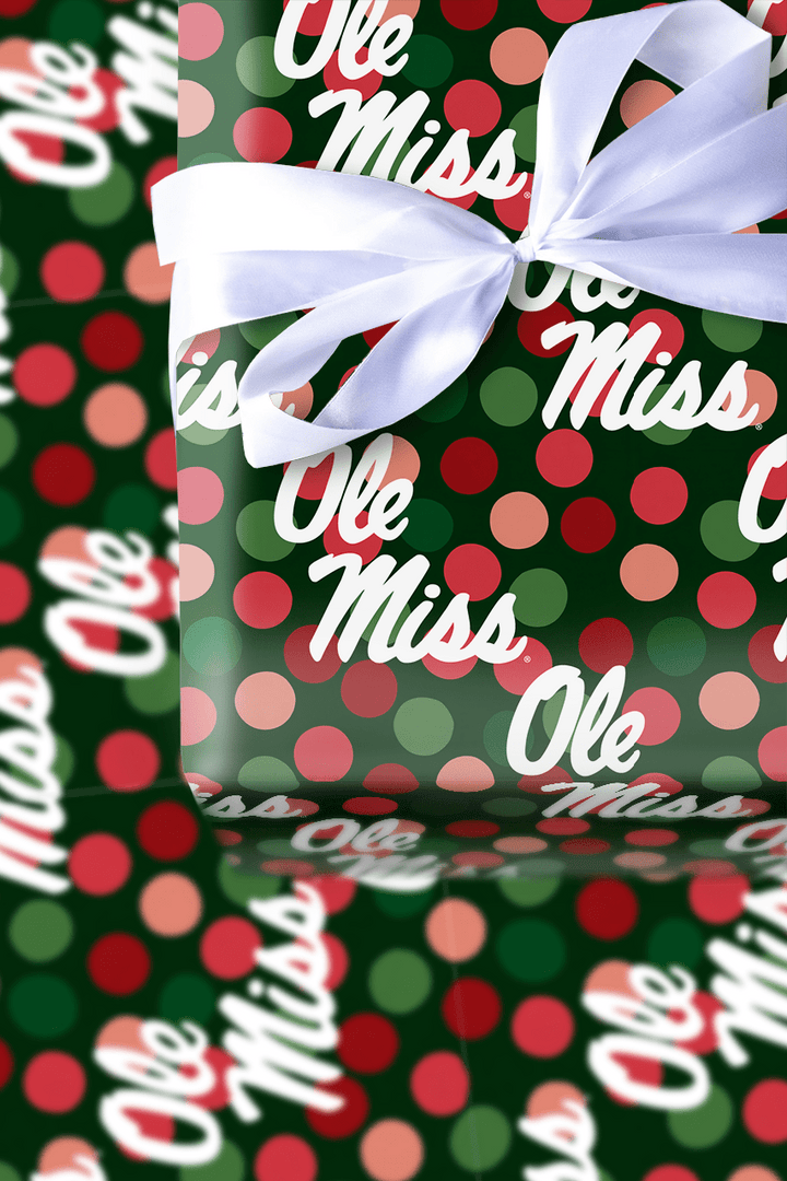 Ole Miss Christmas Dots - Wrapping Paper - Aspen & Arlo